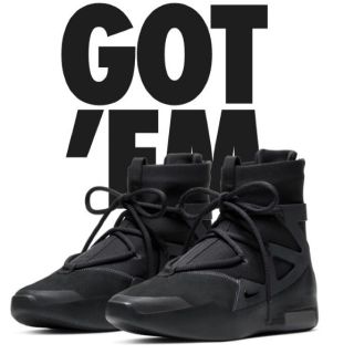 ナイキ(NIKE)のNIKE AIR 1 FEAR OF GOD triple black 27.5(スニーカー)