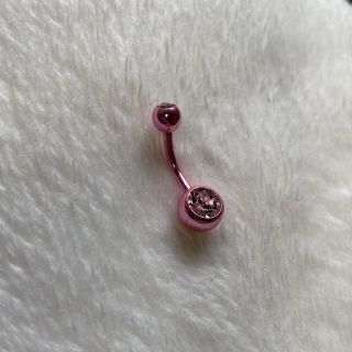 へそピアス 新品 ピンク(ピアス)