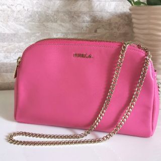 フルラ(Furla)のFURLAフルラ♡可愛いピンクのチェーンショルダーバッグ(ショルダーバッグ)