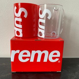 シュプリーム(Supreme)のSupreme Heller Mugs Red 1個 Clear 1個 計2個(グラス/カップ)