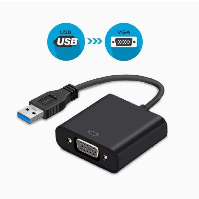 【未使用】USB VGA 変換アダプタ スマホ/家電/カメラのPC/タブレット(PC周辺機器)の商品写真