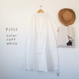 メルロー(merlot)の春の新作＊フィリル リネン混前開きワンピース(ロングワンピース/マキシワンピース)