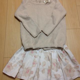 プロポーションボディドレッシング(PROPORTION BODY DRESSING)のニット花柄ワンピース(ミニワンピース)