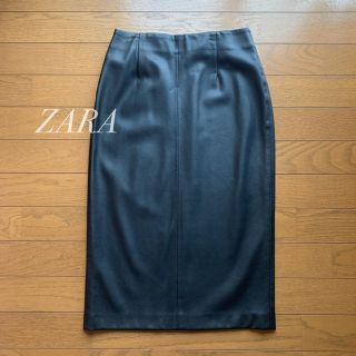 ザラ(ZARA)のZARAレザースカート(ひざ丈スカート)