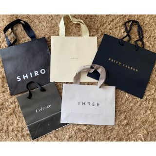 シロ(shiro)のブランド紙袋(SHIRO THREE Celvoke RALPHLAUREN)(ショップ袋)