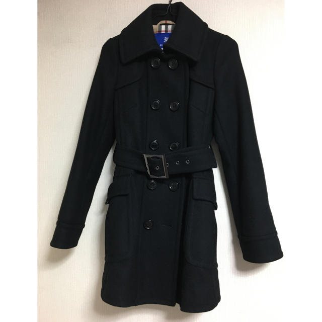 BURBERRY BLUE LABEL(バーバリーブルーレーベル)の❤︎新品　バーバリーブルーレーベル　コート　黒　ノバチェック レディースのジャケット/アウター(ピーコート)の商品写真