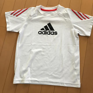 アディダス(adidas)のadidas 男児140 半袖Tシャツ 白(Tシャツ/カットソー)