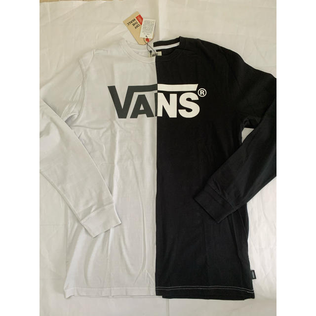 VANS　バンズ　長袖Tシャツ　ロンT サイズS   ホワイト/ブラック　新品