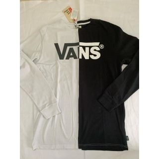 ヴァンズ(VANS)のVANS　バンズ　長袖Tシャツ　ロンT サイズS   ホワイト/ブラック　新品(Tシャツ/カットソー(七分/長袖))