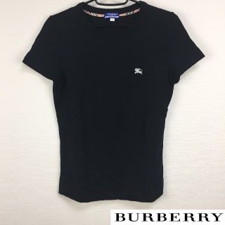 バーバリーブルーレーベル(BURBERRY BLUE LABEL)の美品 BURBERRY BLUE LABEL 半袖Tシャツ ブラック サイズ38(Tシャツ/カットソー(半袖/袖なし))