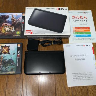 ニンテンドー3DS(ニンテンドー3DS)のNintendo 3DS  LL 本体ブラック　モンハンセット(携帯用ゲーム機本体)