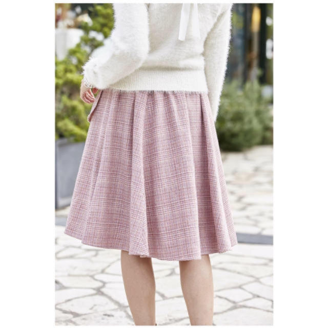 tocco(トッコ)のグレンチェック　ラップドレス　スカート レディースのスカート(ひざ丈スカート)の商品写真