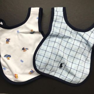 ポロラルフローレン(POLO RALPH LAUREN)の新品　ラルフローレン　お食事スタイ　2枚セット(ベビースタイ/よだれかけ)