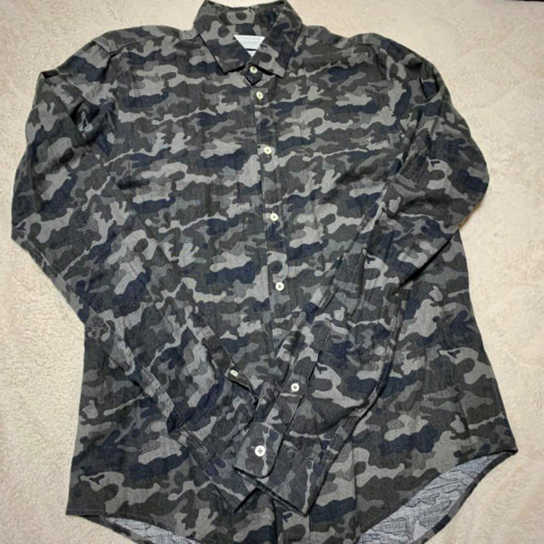 ZARA(ザラ)のZARA シャツ 4着セット カモフラ 迷彩 ブルーカモ 総柄 ミリタリー メンズのトップス(シャツ)の商品写真