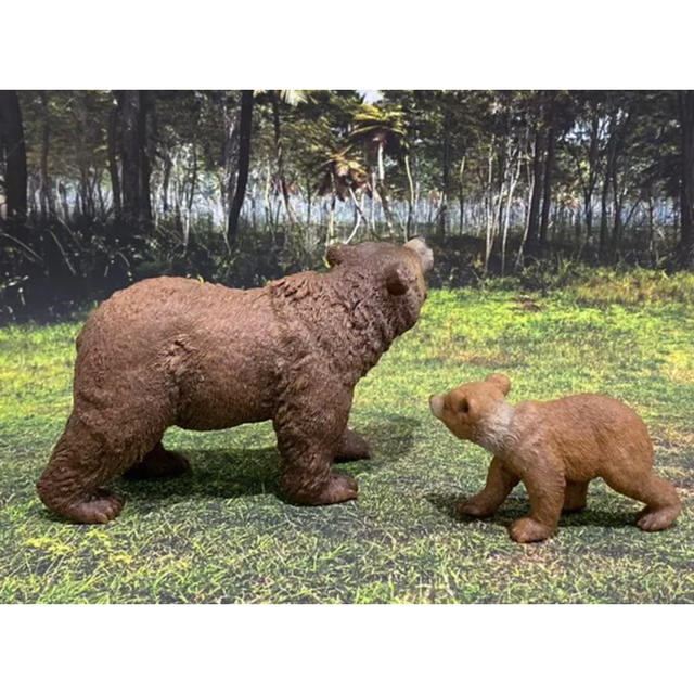 シュライヒ Schleich グリズリーベアの親子 2点セット