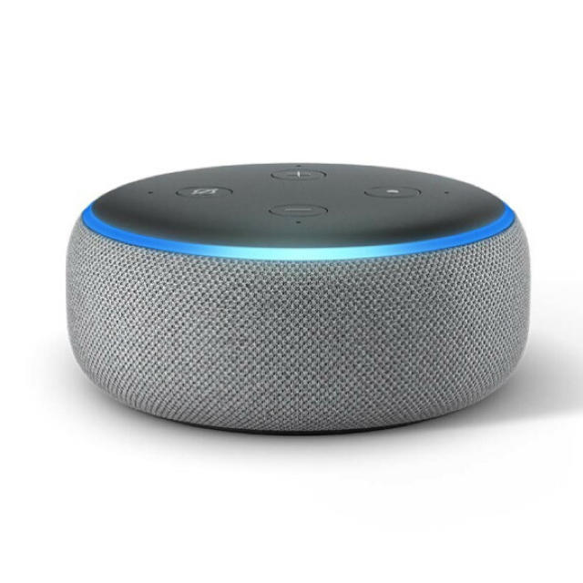 ECHO(エコー)のAmazon エコードット　第3世代　ヘザーグレー　【新品】 スマホ/家電/カメラのオーディオ機器(スピーカー)の商品写真