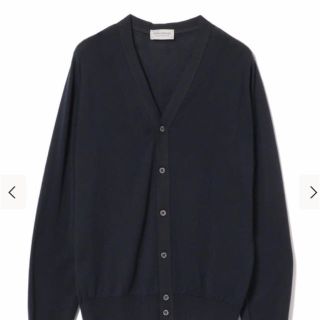 ジョンスメドレー(JOHN SMEDLEY)のJOHN SMEDLEY ニットカーディガン(ネイビー)(カーディガン)