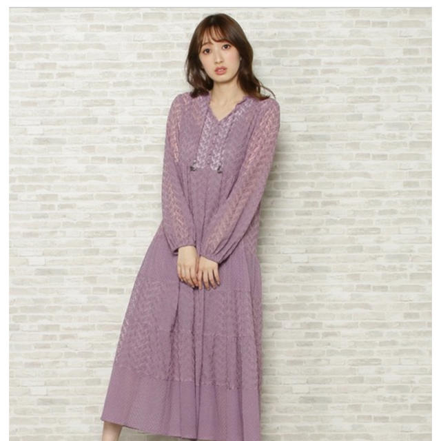 WILLSELECTION(ウィルセレクション)の【春服♡】ウィルセレクション♡レースパッチワークティアードワンピース レディースのワンピース(ひざ丈ワンピース)の商品写真