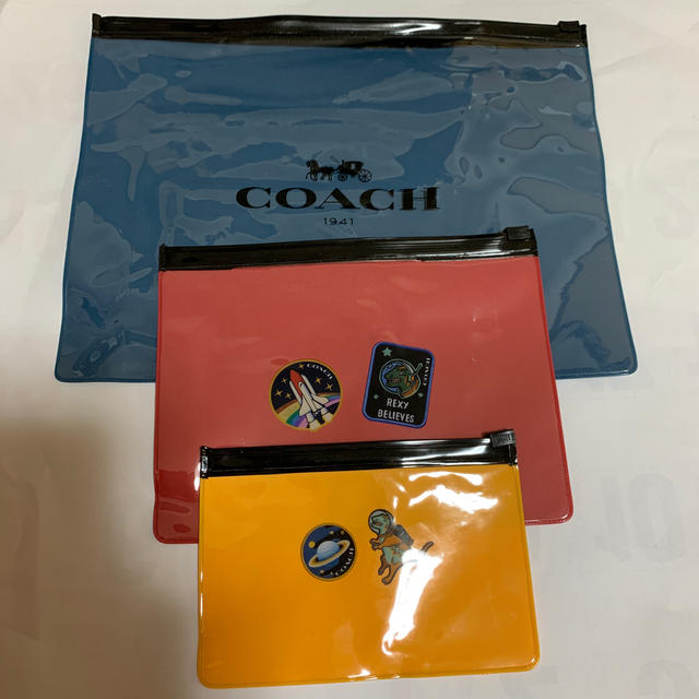 COACH(コーチ)のCOACH  薄ポーチ大中小セット メンズのメンズ その他(その他)の商品写真
