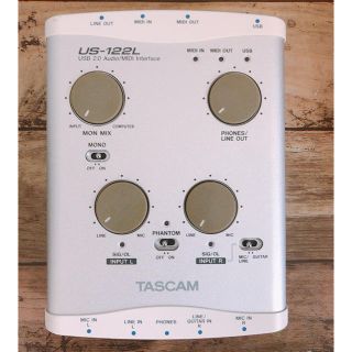 TASCAM US-122L USBオーディオインターフェース　MIDI対応(オーディオインターフェイス)