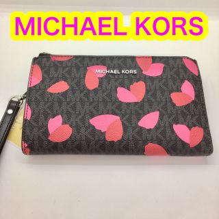 マイケルコース(Michael Kors)のマイケルコース 財布 長財布 収納 カード レシート 小銭入れ 花柄 花びら 花(財布)