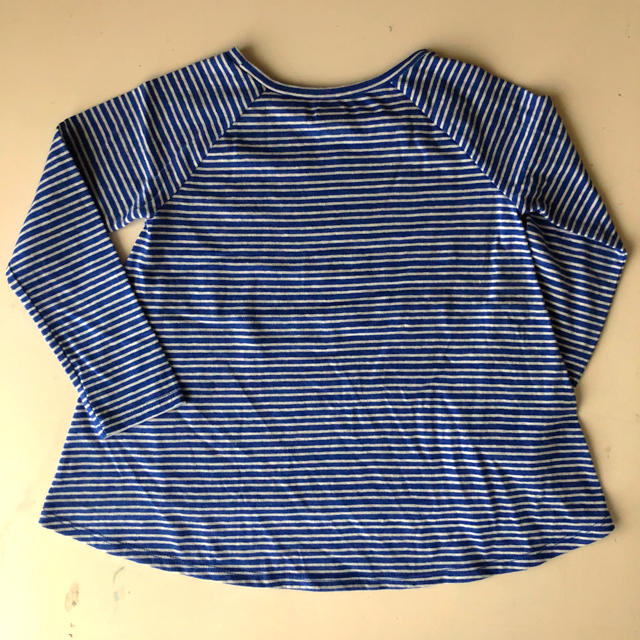 Old Navy(オールドネイビー)の美品　OLD NAVY ボーダー　Aライン　ロンT キッズ/ベビー/マタニティのキッズ服女の子用(90cm~)(Tシャツ/カットソー)の商品写真