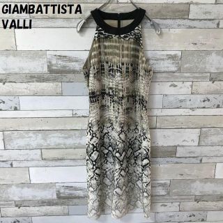 ジャンバティスタヴァリ(Giambattista Valli)の【人気】GIAMBATTISTA VALLI シルク ノースリーブワンピース(ひざ丈ワンピース)