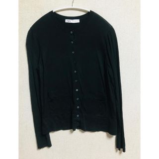 ザラ(ZARA)のZARA カーディガン  黒(カーディガン)