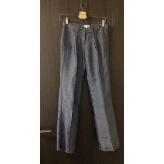 ランバンオンブルー(LANVIN en Bleu)のLANVIN en Blew ネイビーグレーワイドパンツ(カジュアルパンツ)