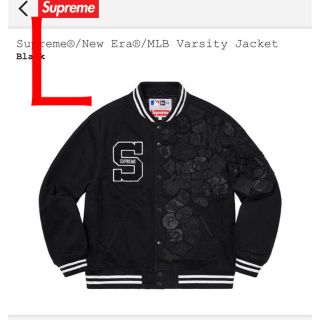 シュプリーム(Supreme)のSupreme New Era MLB Varsity Jacket 黒Ｌ(スタジャン)