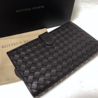 ボッテガヴェネタ(Bottega Veneta)の【本物】516極美品ボッテガヴェネタ＊イントレチャートレザー長財布ブラウン(財布)