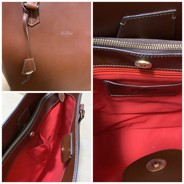 新品 ボルドリーニ セレリア レザー トートバッグ 6853 本革 ブラウン メンズのバッグ(トートバッグ)の商品写真