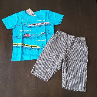 マザウェイズ(motherways)の【新品】motherways　半袖Tシャツとハーフパンツ 104 水色(Tシャツ/カットソー)