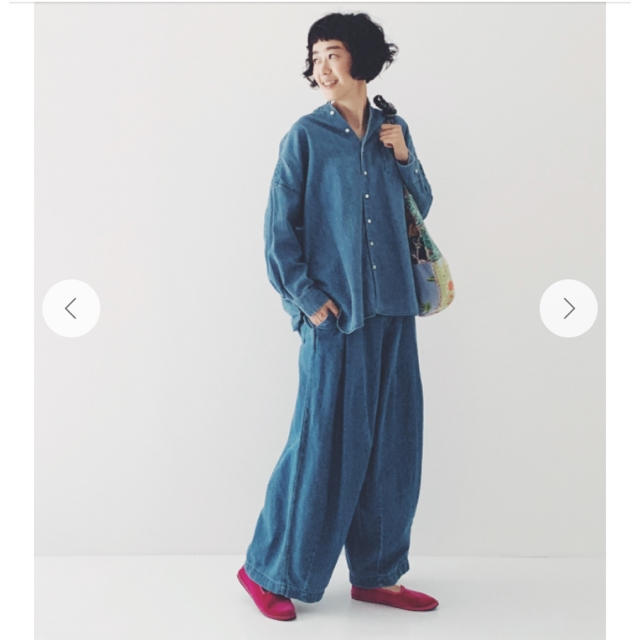 nest Robe(ネストローブ)の未使用☆ネストローブ コットンリネンデニムファティーグパンツ limited レディースのパンツ(デニム/ジーンズ)の商品写真