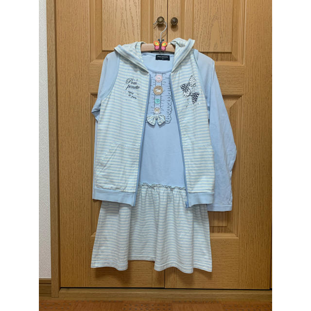 pom ponette(ポンポネット)のpomponette  ワンピース　140 キッズ/ベビー/マタニティのキッズ服女の子用(90cm~)(ワンピース)の商品写真