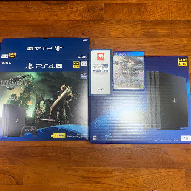 ゲーム短納期★3年保証【新品】 PS4 pro本体 1 TB ブラック モンハン付