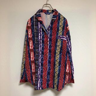 vintage shirt silk European stripe(シャツ)