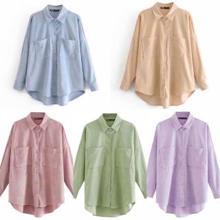 ザラ(ZARA)の1547＊S/S【5color】コーデュロイ ベーシック シャツ(シャツ/ブラウス(長袖/七分))