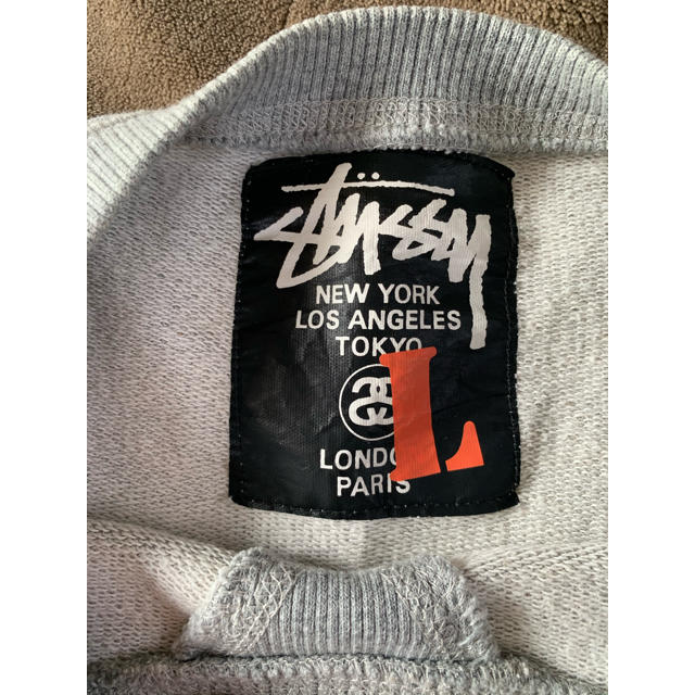 STUSSY(ステューシー)のステューシー 半袖スウェット グレー L メンズのトップス(Tシャツ/カットソー(半袖/袖なし))の商品写真