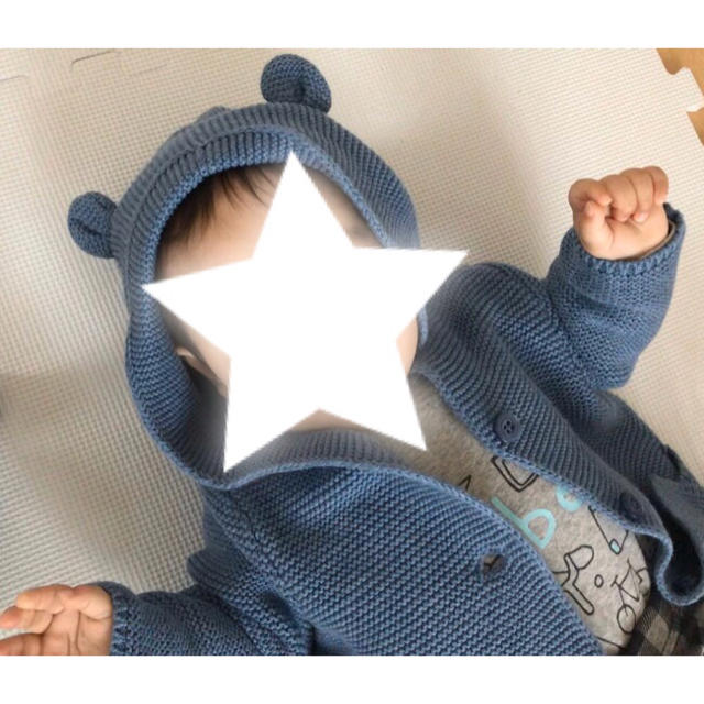 babyGAP(ベビーギャップ)のbaby GAP☆60長袖ロンパース☆グレー キッズ/ベビー/マタニティのベビー服(~85cm)(ロンパース)の商品写真