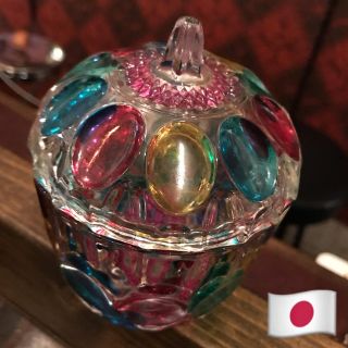 ＊ 70s JAPAN 昭和レトロ  肉厚 キャンディポット 小物入れ ＊(小物入れ)