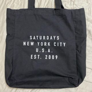 サタデーズサーフニューヨークシティー(SATURDAYS SURF NYC)の【価格交渉可能】Saturdays NYC ブラックトートバッグ(トートバッグ)