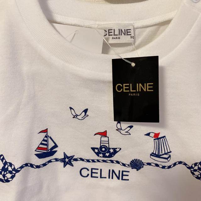 celine(セリーヌ)の新品タグ付き　セリーヌ　CELINE Tシャツ　半袖　95 マリン　 キッズ/ベビー/マタニティのキッズ服男の子用(90cm~)(Tシャツ/カットソー)の商品写真