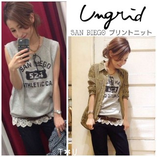 アングリッド(Ungrid)のungrid SAN DIEGO プリントニット(ニット/セーター)