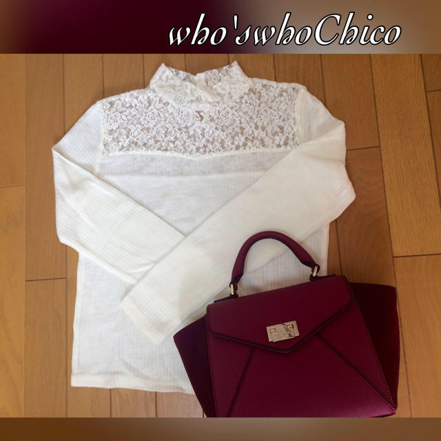 who's who Chico(フーズフーチコ)のwho'swhoChico レースニット レディースのトップス(ニット/セーター)の商品写真