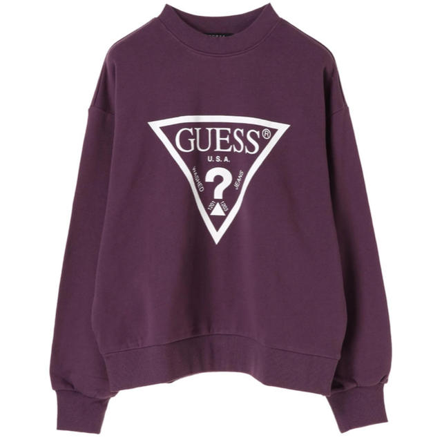 GUESS(ゲス)の別注 guess パープル　プルオーバー スウェット　トレーナー レディースのトップス(トレーナー/スウェット)の商品写真