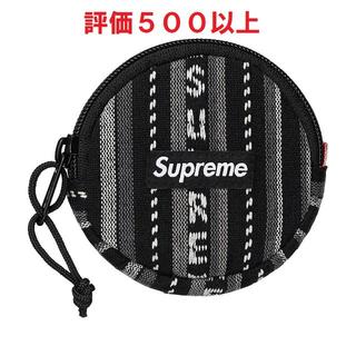 シュプリーム(Supreme)のSupreme Woven Stripe Coin Pouch 黒(コインケース/小銭入れ)