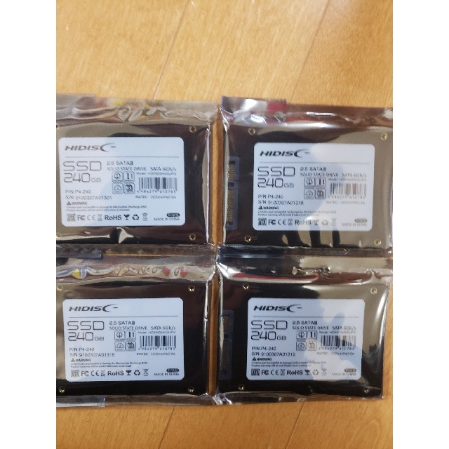 新品未使用 HIDISC SSD 240GB 4枚セット