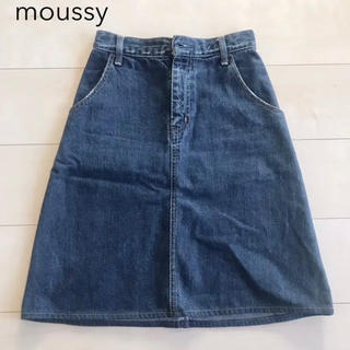 マウジー(moussy)のmoussy デニムAラインスカート(ひざ丈スカート)