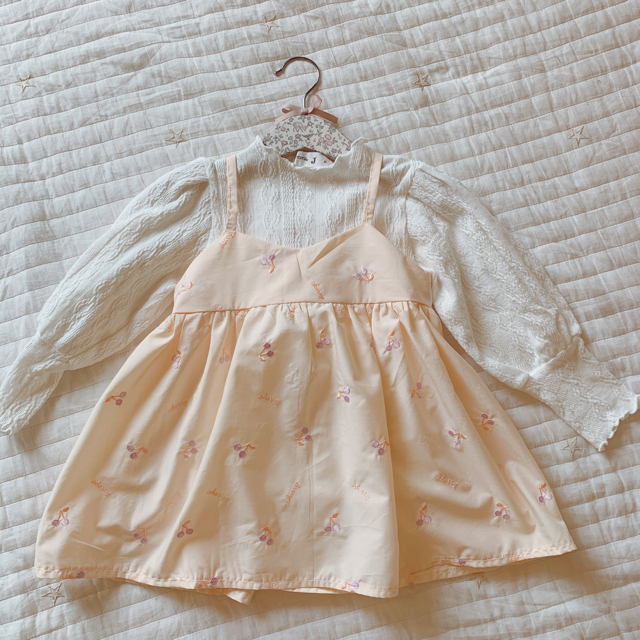 ハンドメイド子供服　キャミソールワンピース キッズ/ベビー/マタニティのキッズ服女の子用(90cm~)(ワンピース)の商品写真